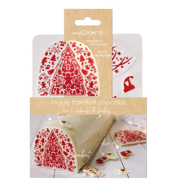 Moule blister embout de bûche Sweet Xmas - pack -ScrapCooking