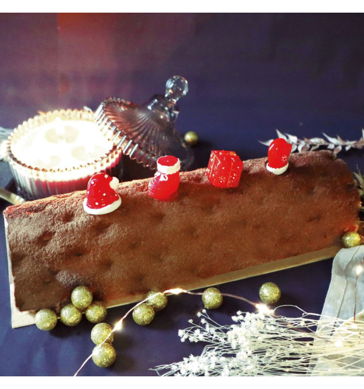 4 accessoires Noël buche décorée - ScrapCooking