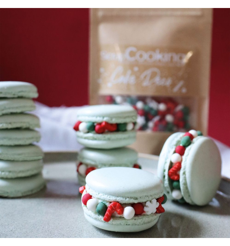 Décors sucrés Mix 3D Noël 46g macarons - ScrapCooking