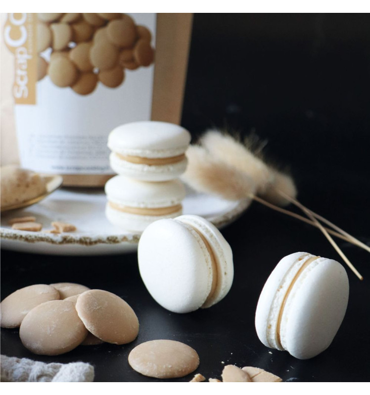 Palets de chocolat Blond 190g - macarons décoré - ScrapCooking