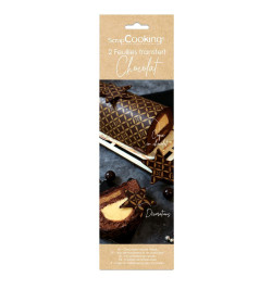 2 chocolate transfer sheets Couture - product image 1 - ScrapCooking