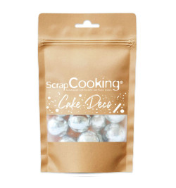 Perles chocolat XXL argentées 55g - ScrapCooking