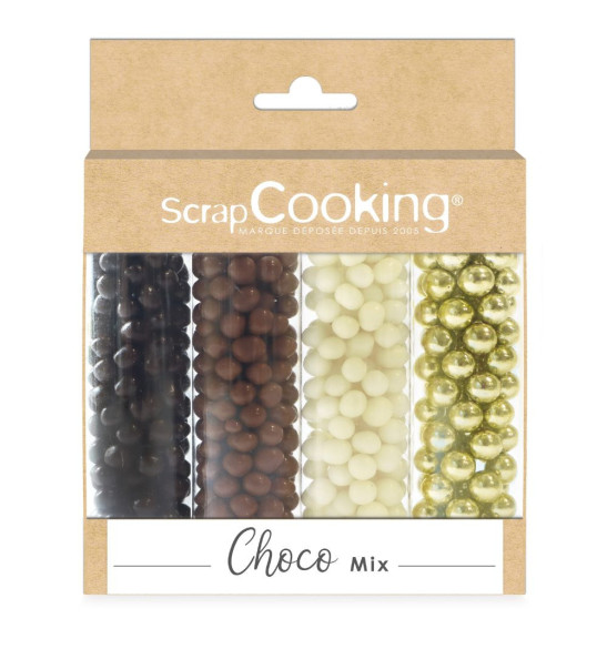 Mix beads chocolate / gold 38g - product image 1 - ScrapCooking