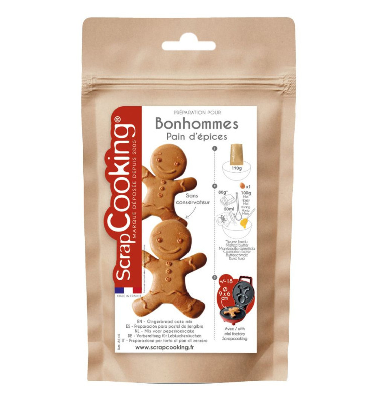 Préparation Bonhomme Pain d'épices 190g - ScrapCooking