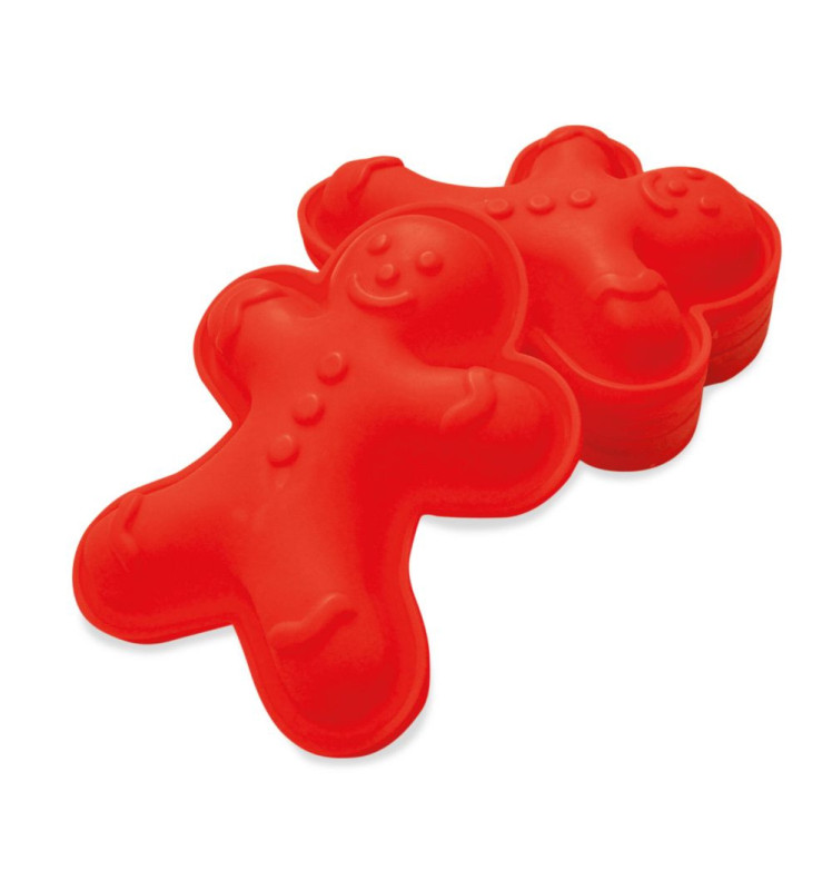 6 Individual silicone moulds gingerbread man - ScrapCooking