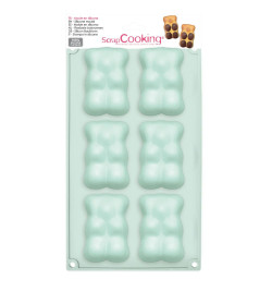 Moule silicone oursons guimauve x 6 - pack -ScrapCooking