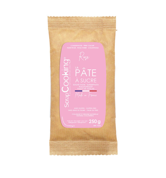 Pink sugarpaste pack 250g - product image 1 - ScrapCooking