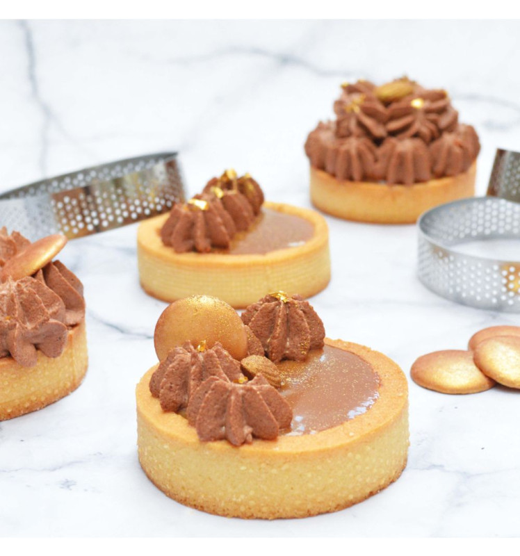 4 individual perforated round tart rings 8 cm - product image 4 - ScrapCooking