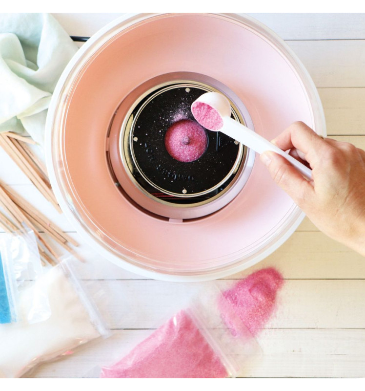 Prépa sucrée barbe à papa - rose - machine - ScrapCooking