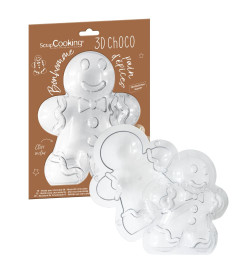 3D Gingerbread man choco mold - product image 1 - ScrapCooking