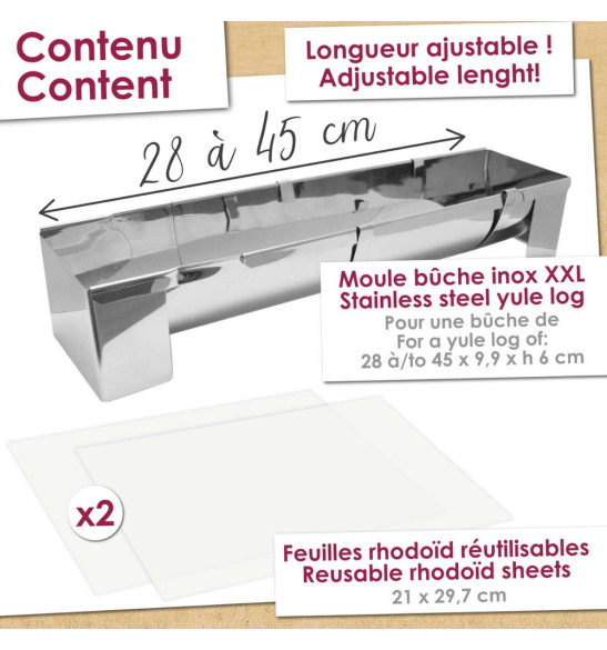 XXL stainless steel yule log - product image 4 - ScrapCooking
