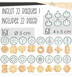 Presse à biscuits Need'it - embouts -  ScrapCooking