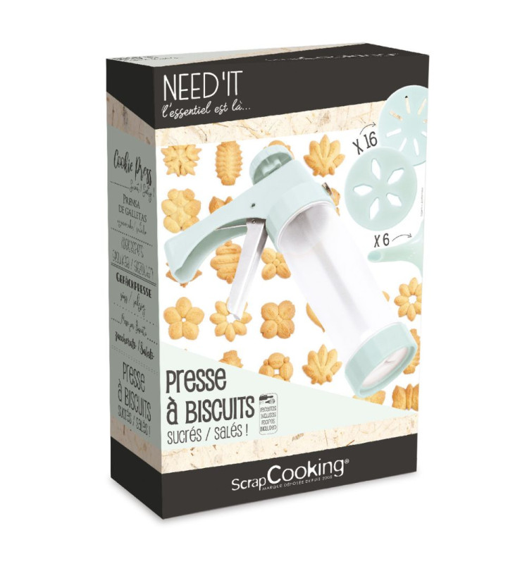 Presse à biscuits Need'it - pack -  ScrapCooking