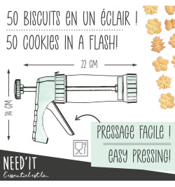Presse à biscuits Need'it - usage facile -  ScrapCooking