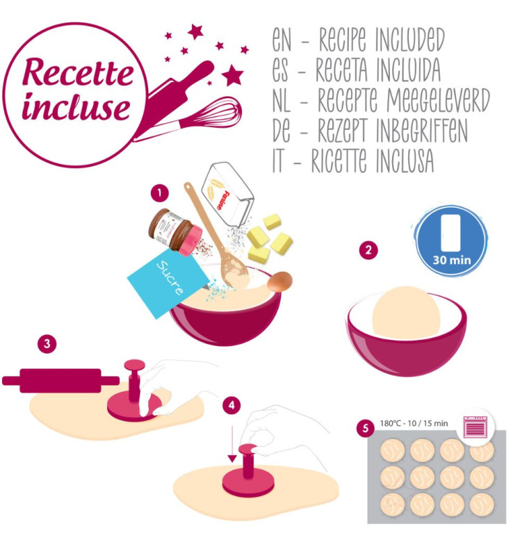 Recette incluse Kit je fais mes biscuits de Noël - ScrapCooking