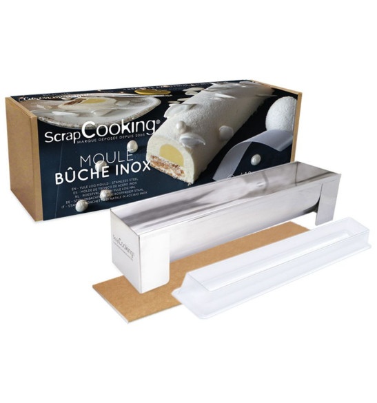 Packaging Moule Bûche inox et insert avec contenu - ScrapCooking