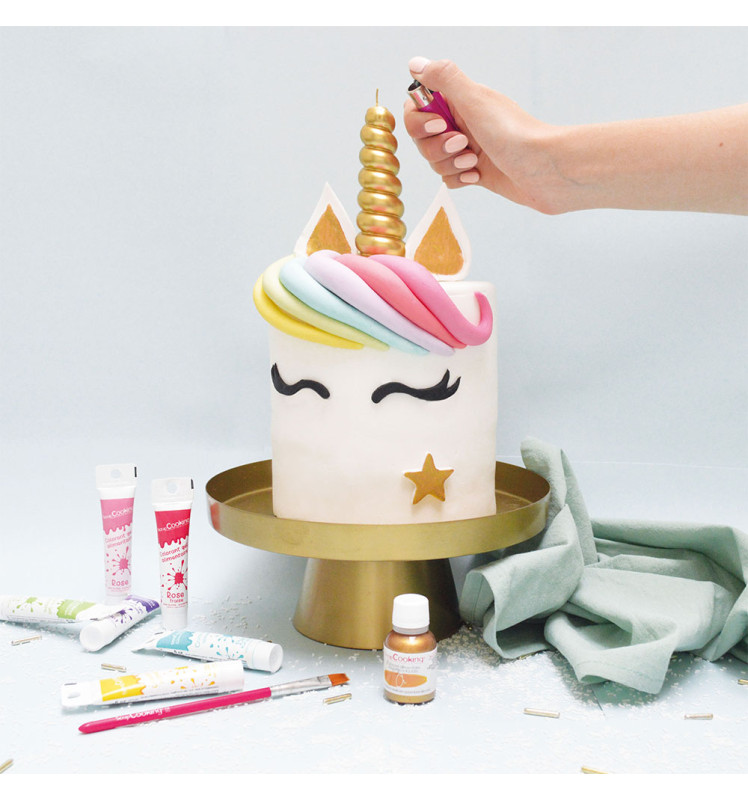 Pâte à sucre blanche 250g - gateau licorne - ScrapCooking