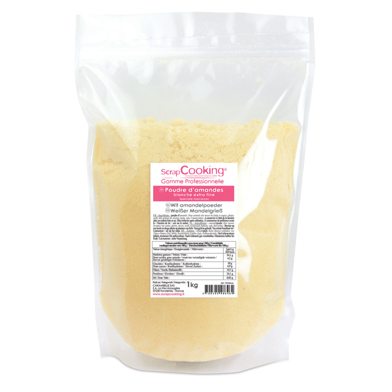 Extra fine white almond powder 1Kg - ScrapCooking®