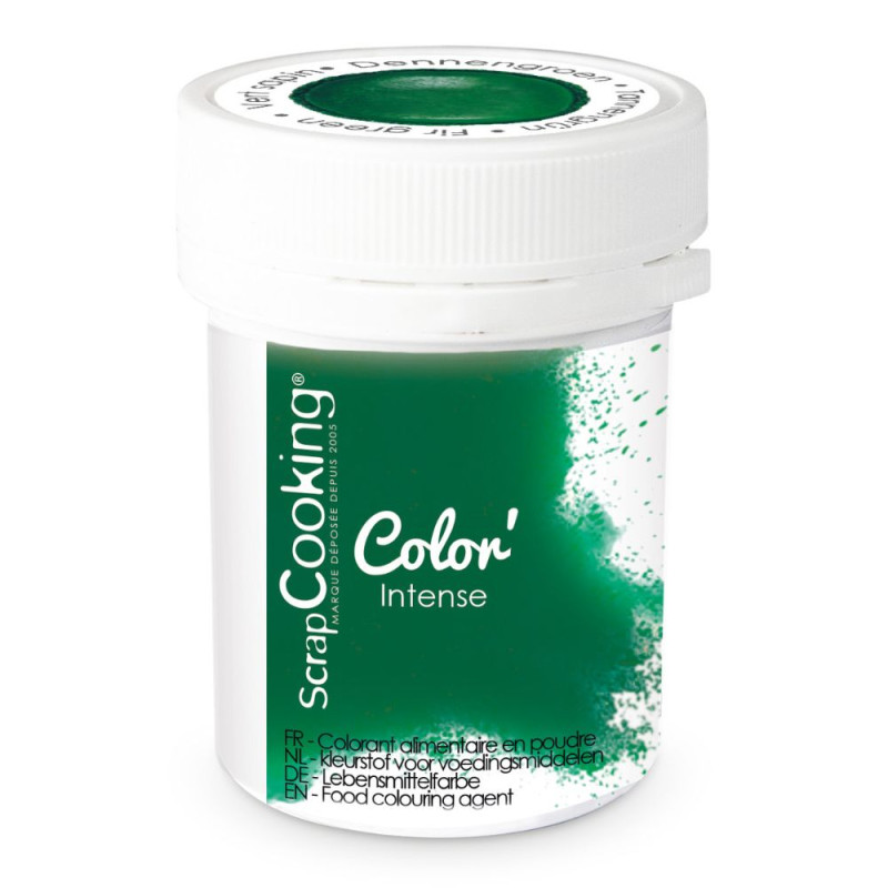 Colorant alimentaire en poudre vert sapin pot - ScrapCooking