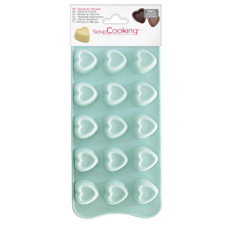 Moule silicone chocolat cœurs pack - ScrapCooking