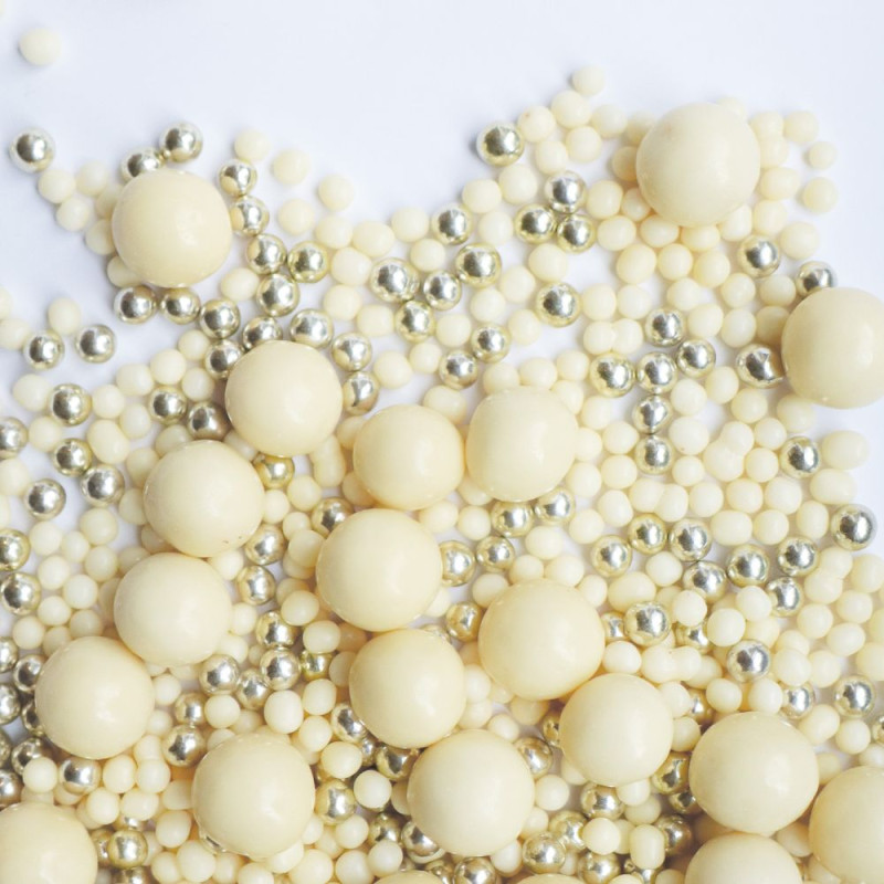 White-gold choco pearls deco - product image 1 - ScarpCooking