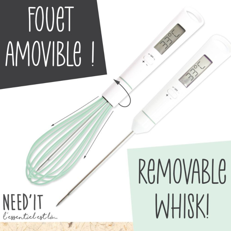 Fouet thermomètre Need'it - amovible - ScrapCooking