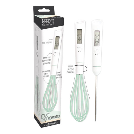 Fouet thermomètre Need'it - pack + produit - ScrapCooking