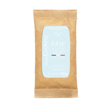 Pâte à sucre colorant d'origine naturelle Mint 200g - ScrapCooking