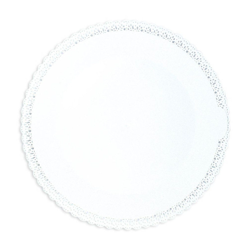 Round cake board with a lacework trim Ø 32 cm White