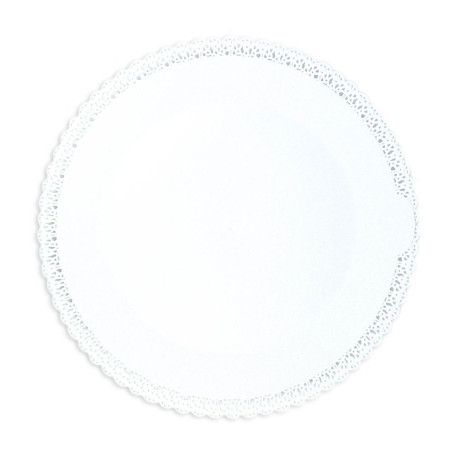 Plat dentelle blanc rond Ø32 cm - ScrapCooking