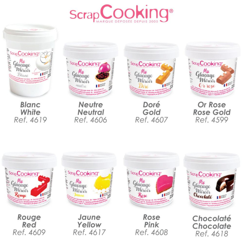 Pink gold mirror glaze mix 220g - product image 6 - ScrapCooking