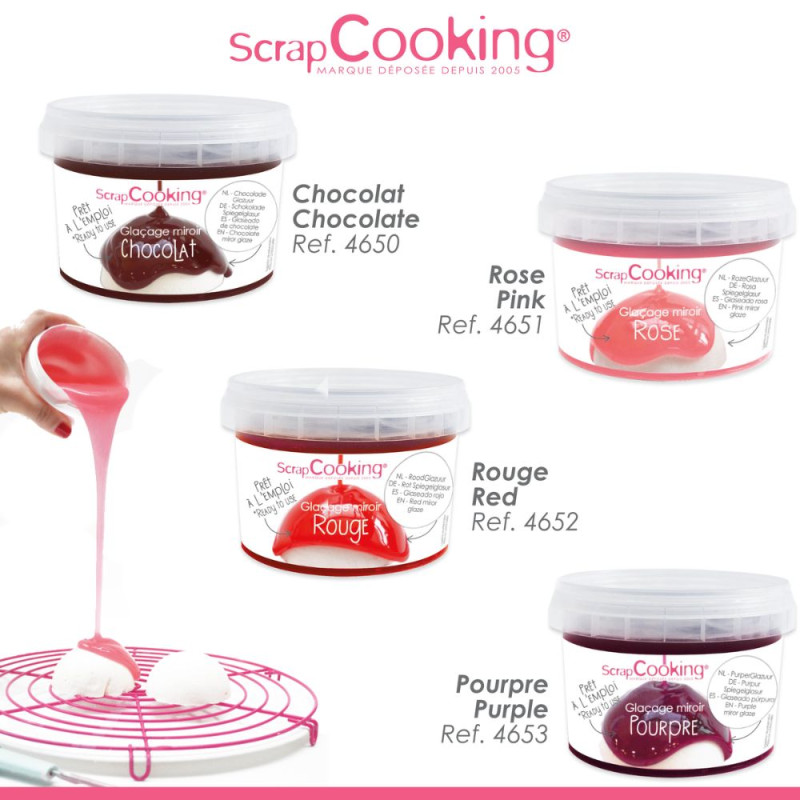 Silver ready to use mirror glaze mix 300g - product image 5 - ScrapCooking