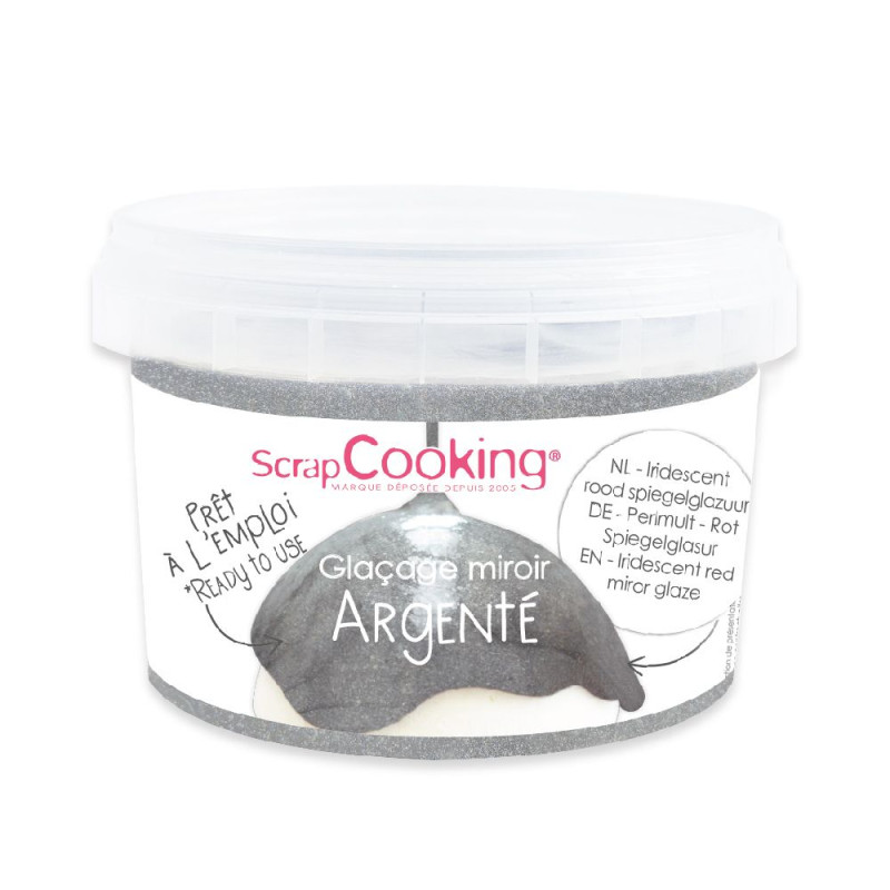 Silver ready to use mirror glaze mix 300g - product image 1 - ScrapCooking