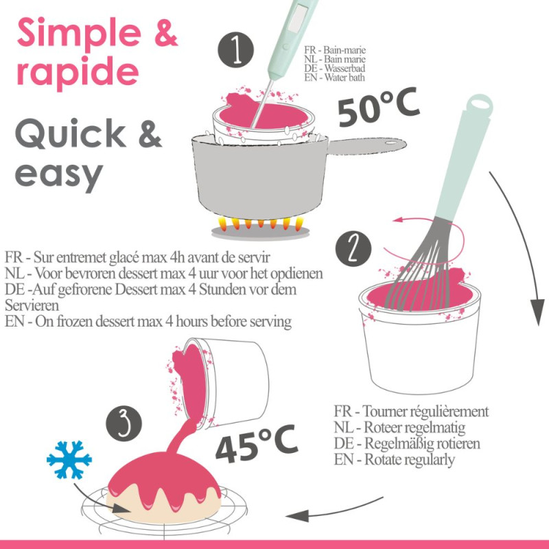 Glaçage miroir prêt à l'emploi argenté 300g - utilisation simple - ScrapCooking