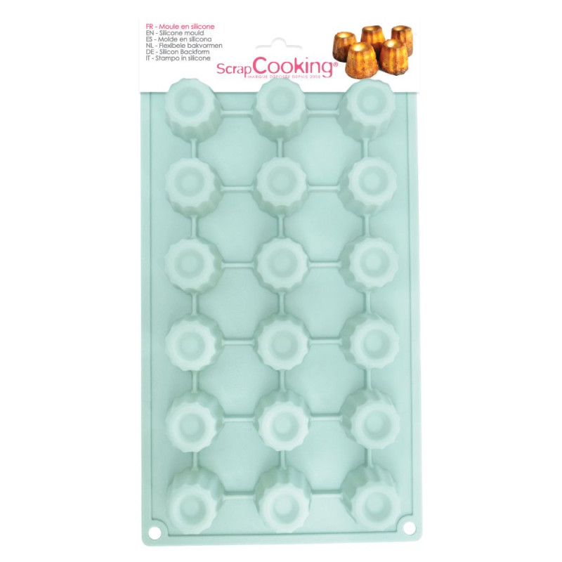 ScrapCooking® silicone mould with 18 cannelé cavities - product image 1 - ScrapCooking