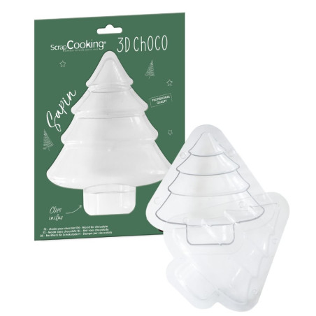 Moule 3D choco sapin de Noël Pack - ScrapCooking