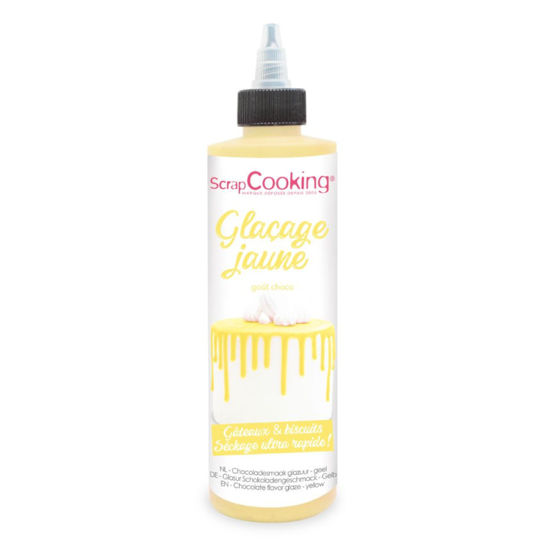 Chocolate flavour glaze - yellow 130g - ScrapCooking