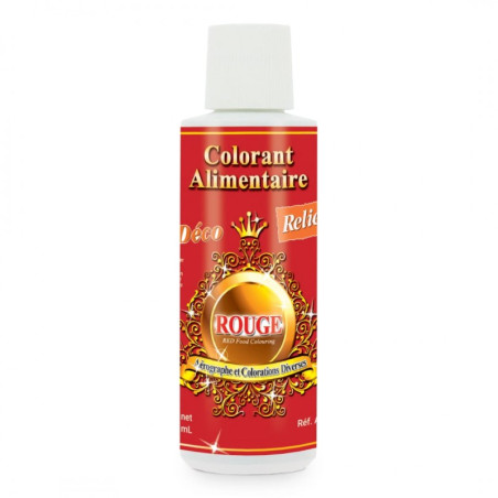 Colorant alimentaire hydrosoluble rouge professionnel - 125 ml - Déco Relief