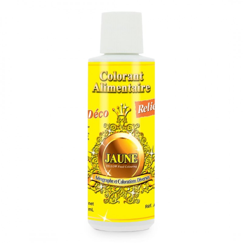 Professional yellow water-soluble food coloring - 125 ml - product image 1 -  Déco Relief