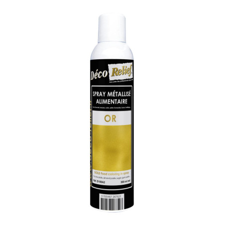 Metallic food coloring spray can gold - 300 ml - Déco Relief