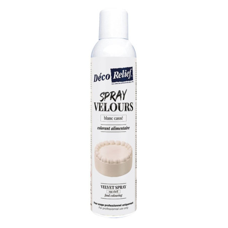 Spray colorant alimentaire en bombe blanc pour pâtisserie - 300 ml - Déco Relief