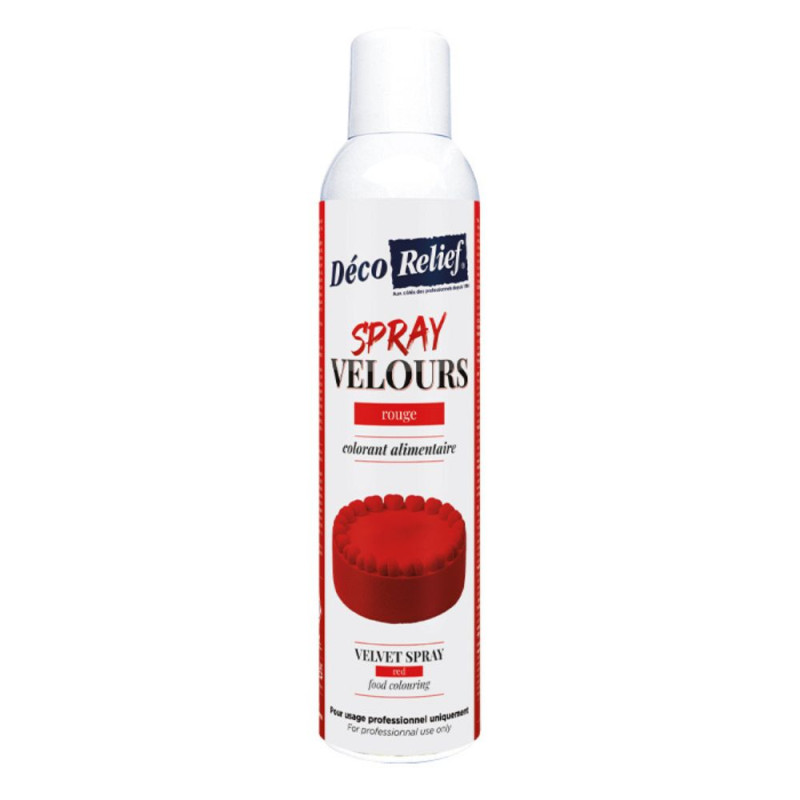 Spray velours alimentaire en bombe rouge pour pâtisserie - 300 ml - ScrapCooking