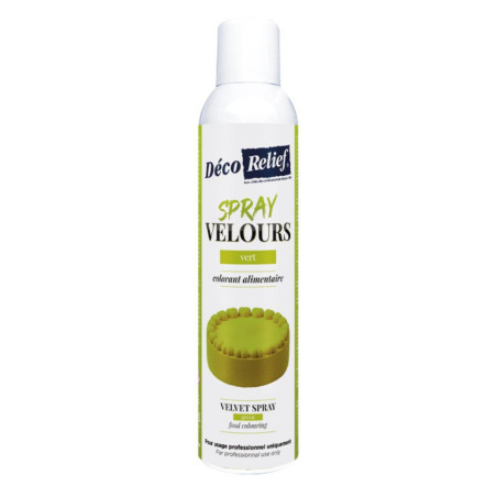 Spray velours alimentaire en bombe vert pour pâtisserie - 300 ml - ScrapCooking