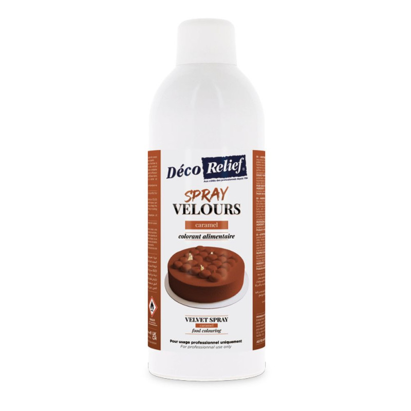 Velvet effect caramel spray for pastry - 400 ml - ScrapCooking