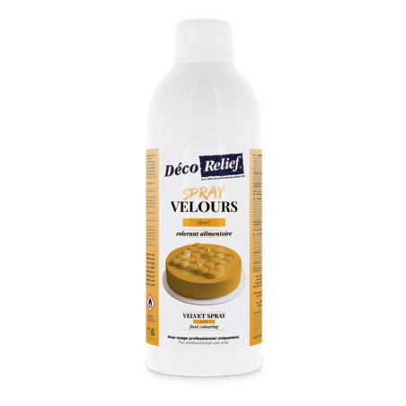 Spray velours alimentaire en bombe or effet velours pour pâtisserie - 400 ml - ScrapCooking