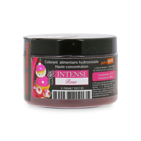 Colorant alimentaire hydrosoluble intense rose en poudre - 50 g - ScrapCooking