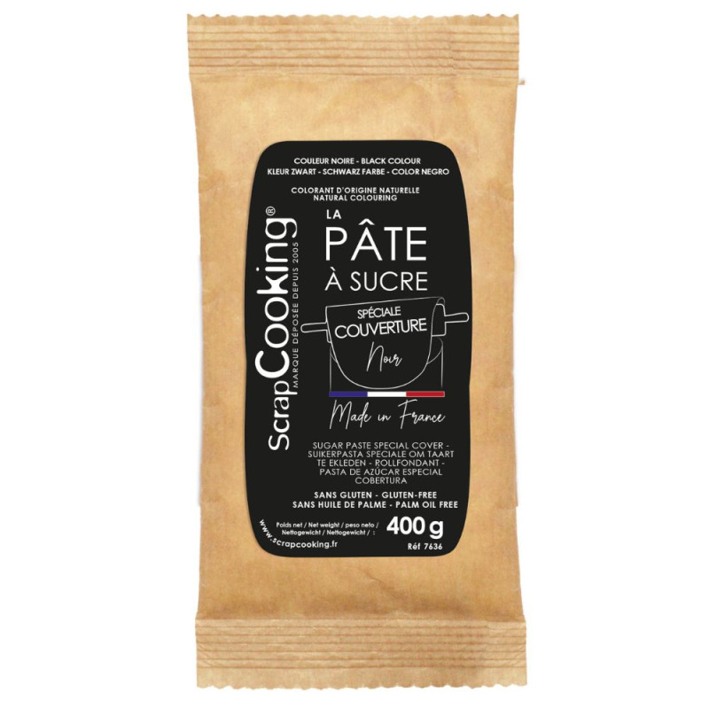 Pate à sucre de couverture noire - 400g