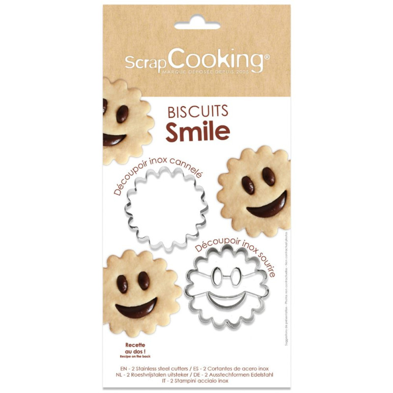 Découpoir biscuits smile packaging - ScrapCooking