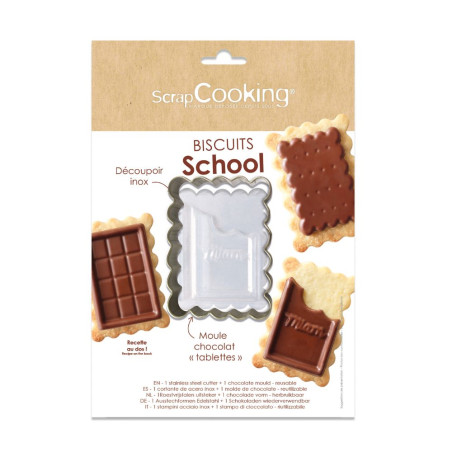 Biscuits school - Chocolate cutter and mould for gourmet snacks - product image 1 - ScrapCooking