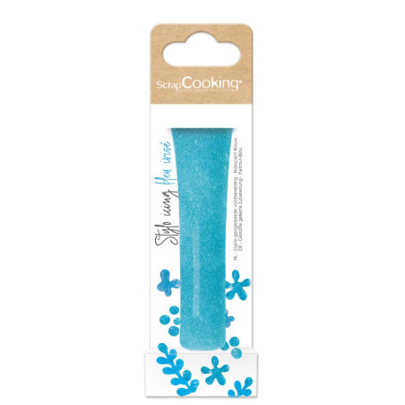 Icing stylo irisé bleu déco pack - ScrapCooking